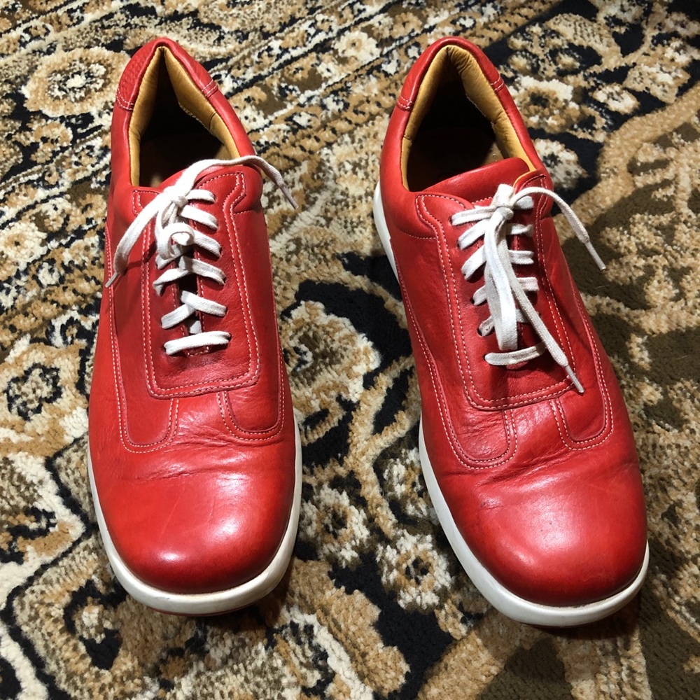 Cole Haan Men's Nike Red Leather Casual Oxford